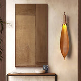 Organic Natural Cocoa Leaf Wall Sconce with Jute Rope Detail for Rustic Interior Lighting