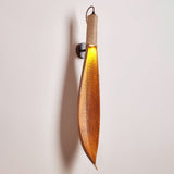 Organic Natural Cocoa Leaf Wall Sconce with Jute Rope Detail for Rustic Interior Lighting