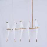 Origami Bird LED Pendant Light Modern Crane Chandelier for Dining Room and Living Space