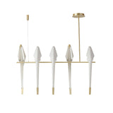 Origami Bird LED Pendant Light Modern Crane Chandelier for Dining Room and Living Space