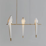 Origami Bird LED Pendant Light Modern Crane Chandelier for Dining Room and Living Space