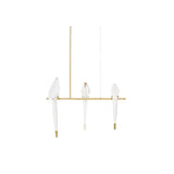 Origami Bird LED Pendant Light Modern Crane Chandelier for Dining Room and Living Space