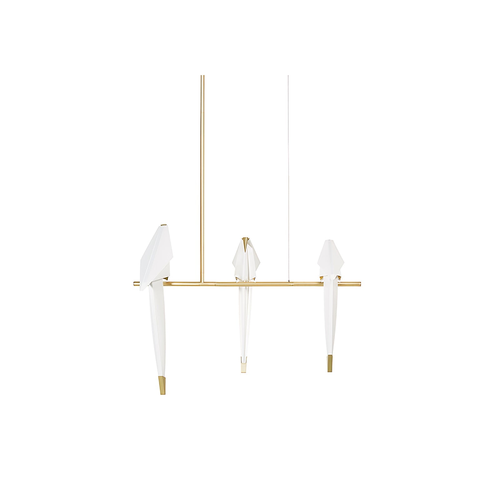 Origami Bird LED Pendant Light Modern Crane Chandelier for Dining Room and Living Space