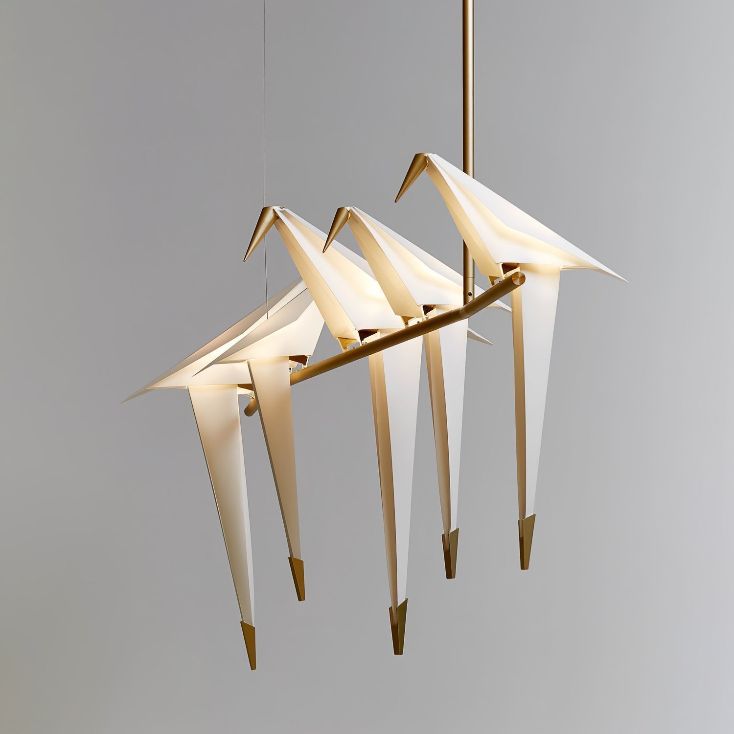 Origami Bird LED Pendant Light Modern Crane Chandelier for Dining Room and Living Space