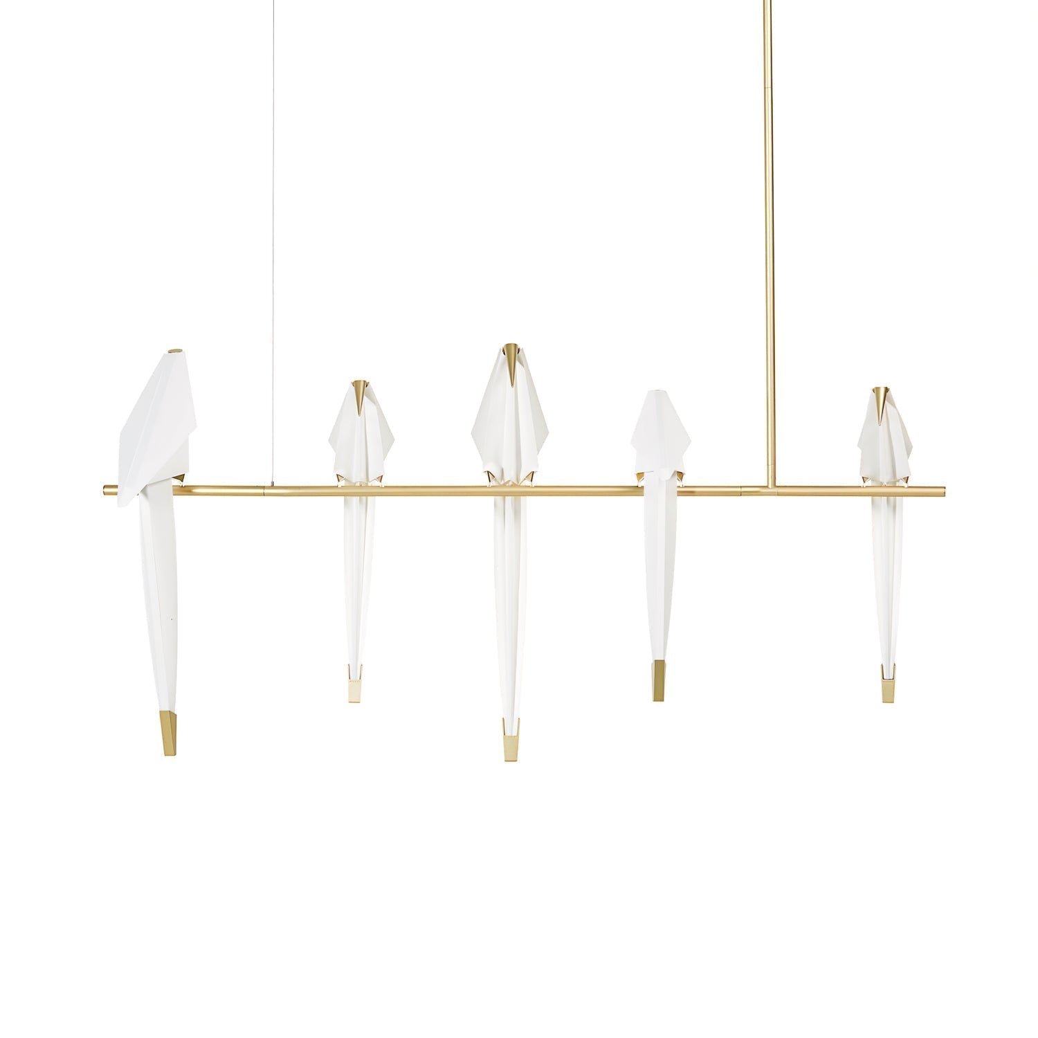 Origami Bird LED Pendant Light Modern Crane Chandelier for Dining Room and Living Space