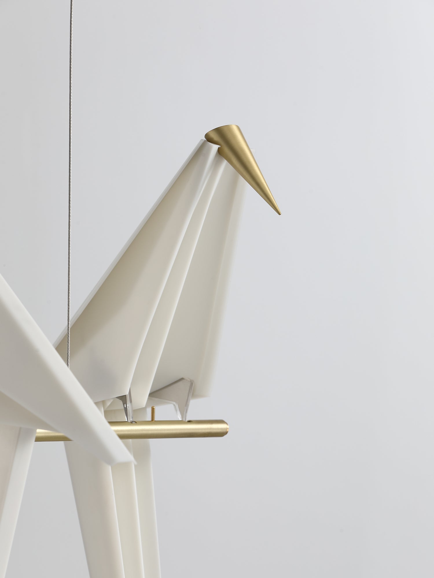 Origami Bird LED Pendant Light Modern Crane Chandelier for Dining Room and Living Space