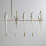 Origami Bird LED Pendant Light Modern Crane Chandelier for Dining Room and Living Space