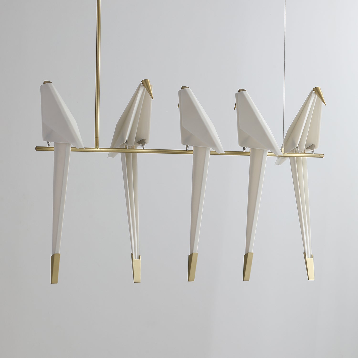 Origami Bird LED Pendant Light Modern Crane Chandelier for Dining Room and Living Space