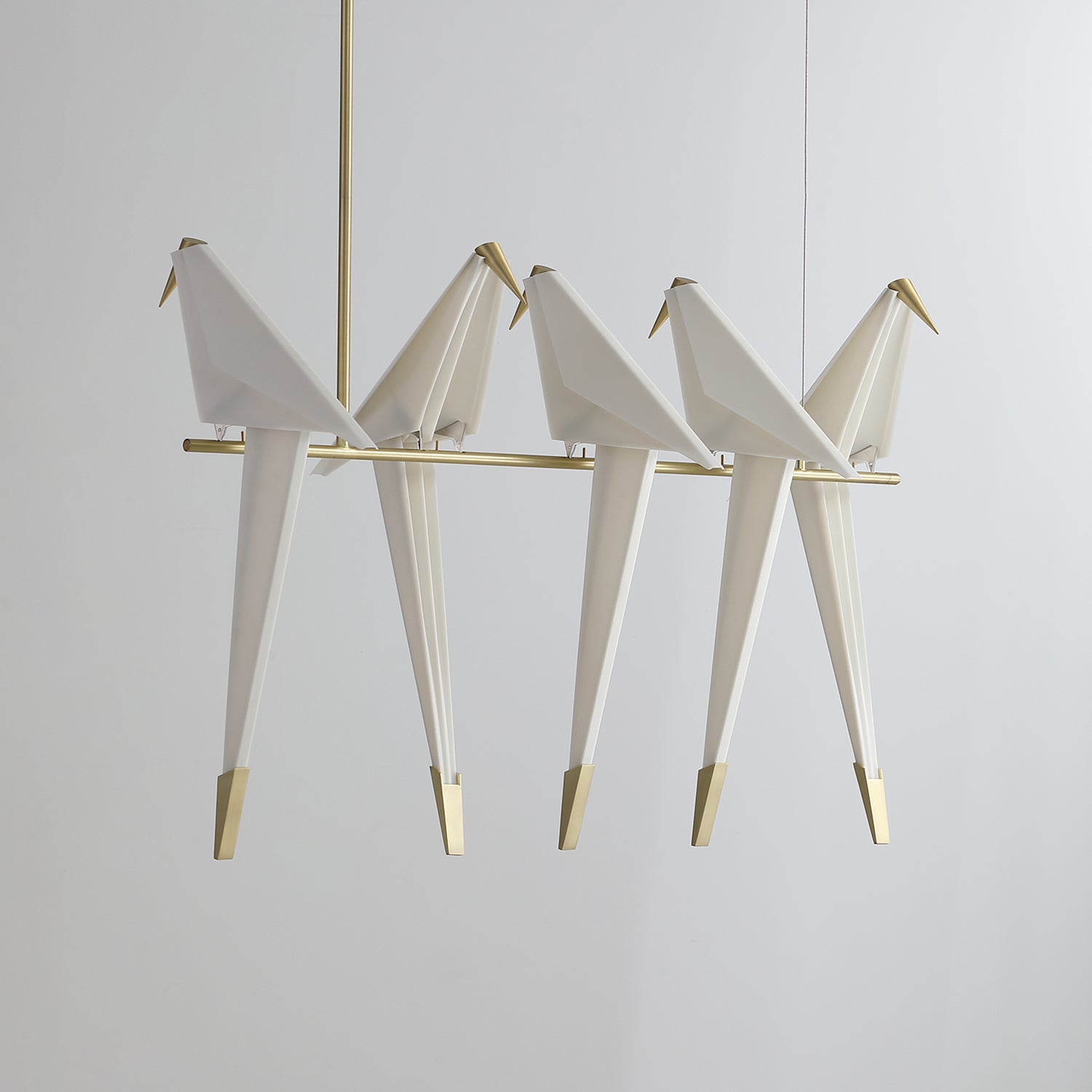 Origami Bird LED Pendant Light Modern Crane Chandelier for Dining Room and Living Space