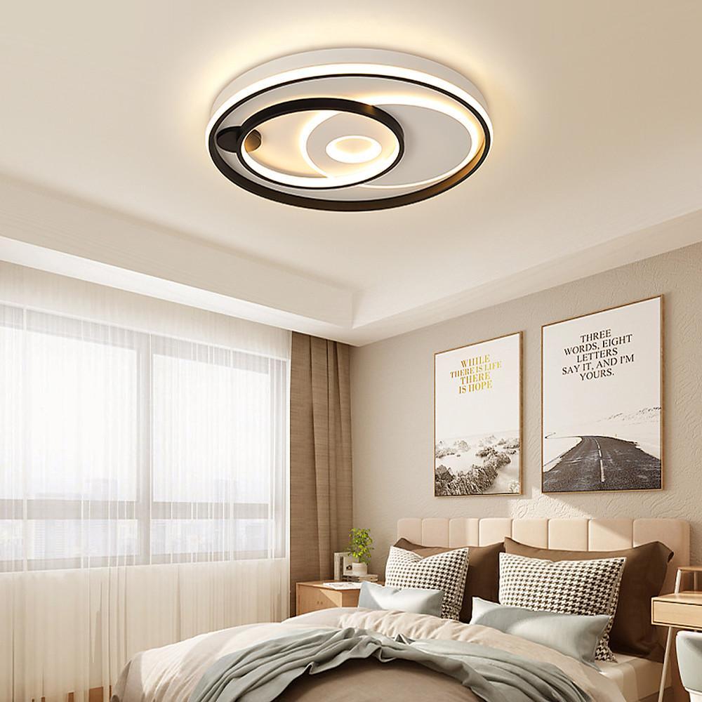 Geometric Three Ring LED Flush Mount Ceiling Light Modern Minimalist Lighting