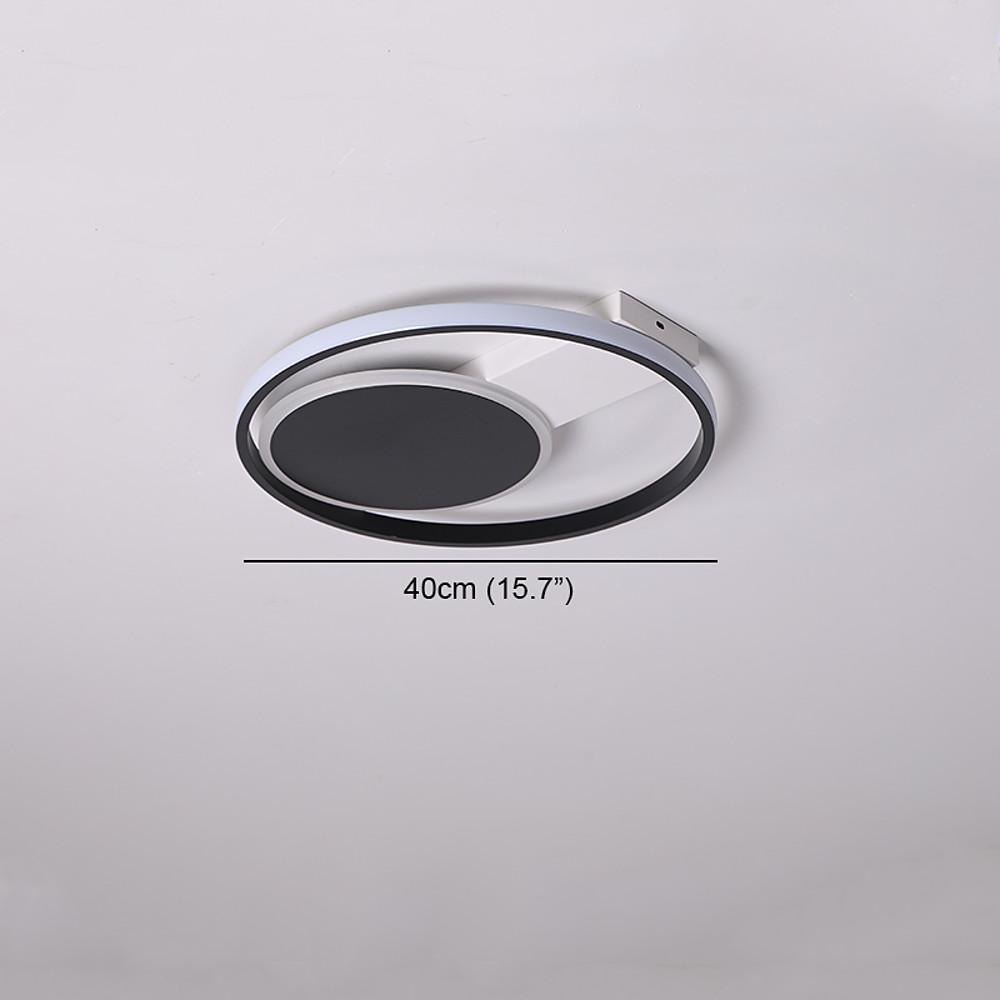 Modern Dual Circle LED Flush Mount Ceiling Light for Bedroom and Living Room 16 Inch 30W