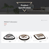 Modern Geometric Rounded Triangle LED Flush Mount Ceiling Light in Black