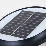 Outdoor Modern Black Round Cage Solar Post Cap Light Waterproof LED Garden Pillar Lamp with Remote Control