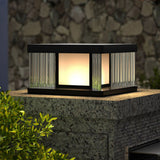 Outdoor Solar Fence Post Lights Waterproof IP65 LED Modern Black Garden Deck Lighting