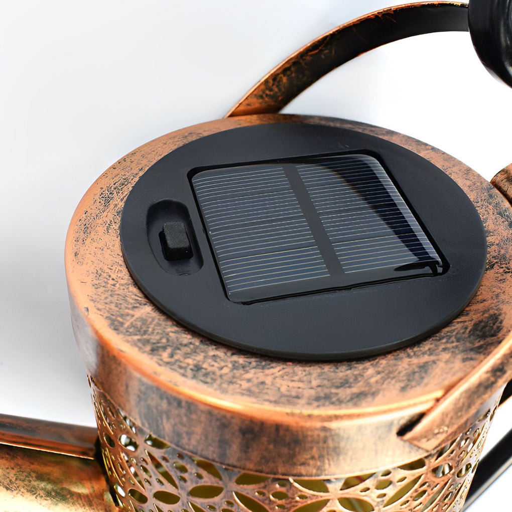 Outdoor Solar Kettle Shower Garden Lights Waterproof LED Watering Can Landscape Path Lighting