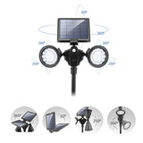 Outdoor Solar Motion Sensor Garden Lights Waterproof LED Pathway Landscape Stake Lamp