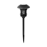 Outdoor Solar Powered Flickering Flame Lawn Lights Waterproof Hollow Metal Path Lighting for Gardens