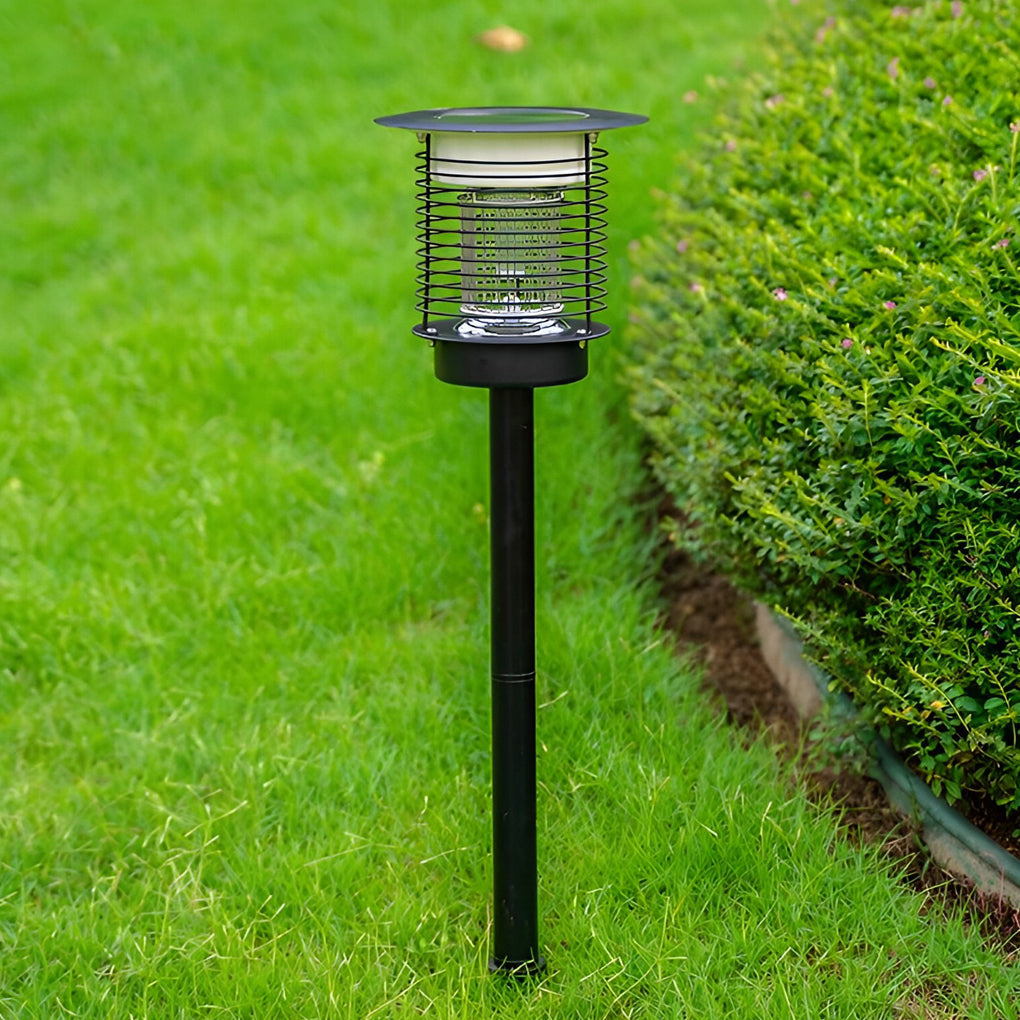 Outdoor Stainless Steel Solar Powered Bug Zapper and Waterproof Mosquito Killer LED Garden Light