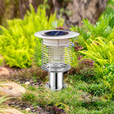 Outdoor Stainless Steel Solar Powered Bug Zapper and Waterproof Mosquito Killer LED Garden Light