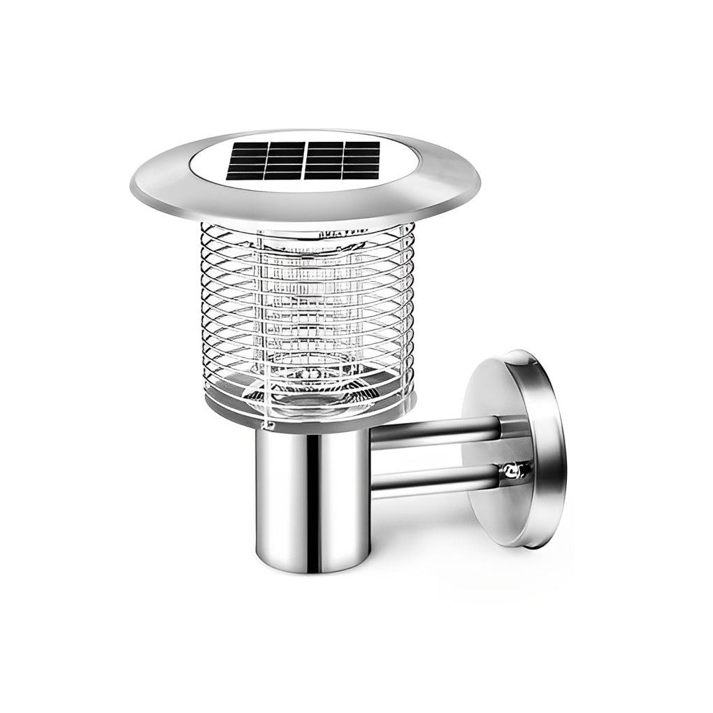 Outdoor Stainless Steel Solar Powered Bug Zapper and Waterproof Mosquito Killer LED Garden Light