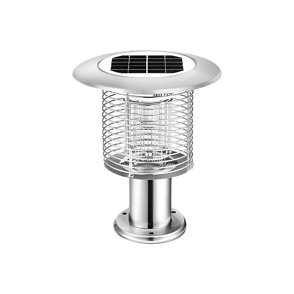 Outdoor Stainless Steel Solar Powered Bug Zapper and Waterproof Mosquito Killer LED Garden Light