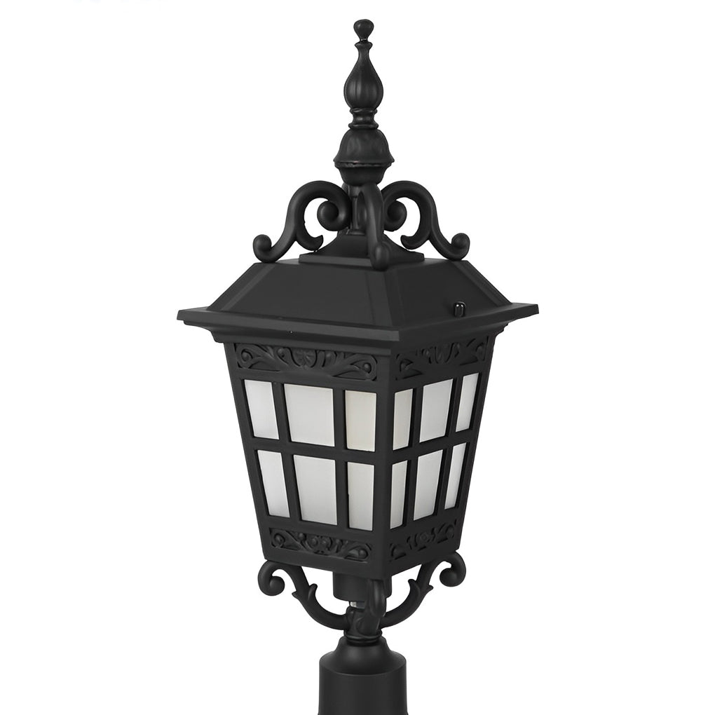 Outdoor Waterproof Aluminum Glass Lawn Lamp European Style Pathway Garden Post Light