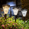 Outdoor Waterproof Square Solar Pathway Lights Dimmable LED Garden Landscape Stake and Post Lighting
