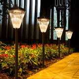 Outdoor Waterproof Square Solar Pathway Lights Dimmable LED Garden Landscape Stake and Post Lighting
