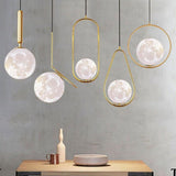 Oval Hanging Lantern LED Pendant Light with Adjustable Height and Acrylic Shade for Bedroom