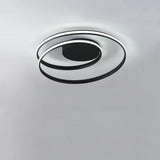 Modern Spiraling Circular LED Flush Mount Ceiling Light for Living Room and Bedroom