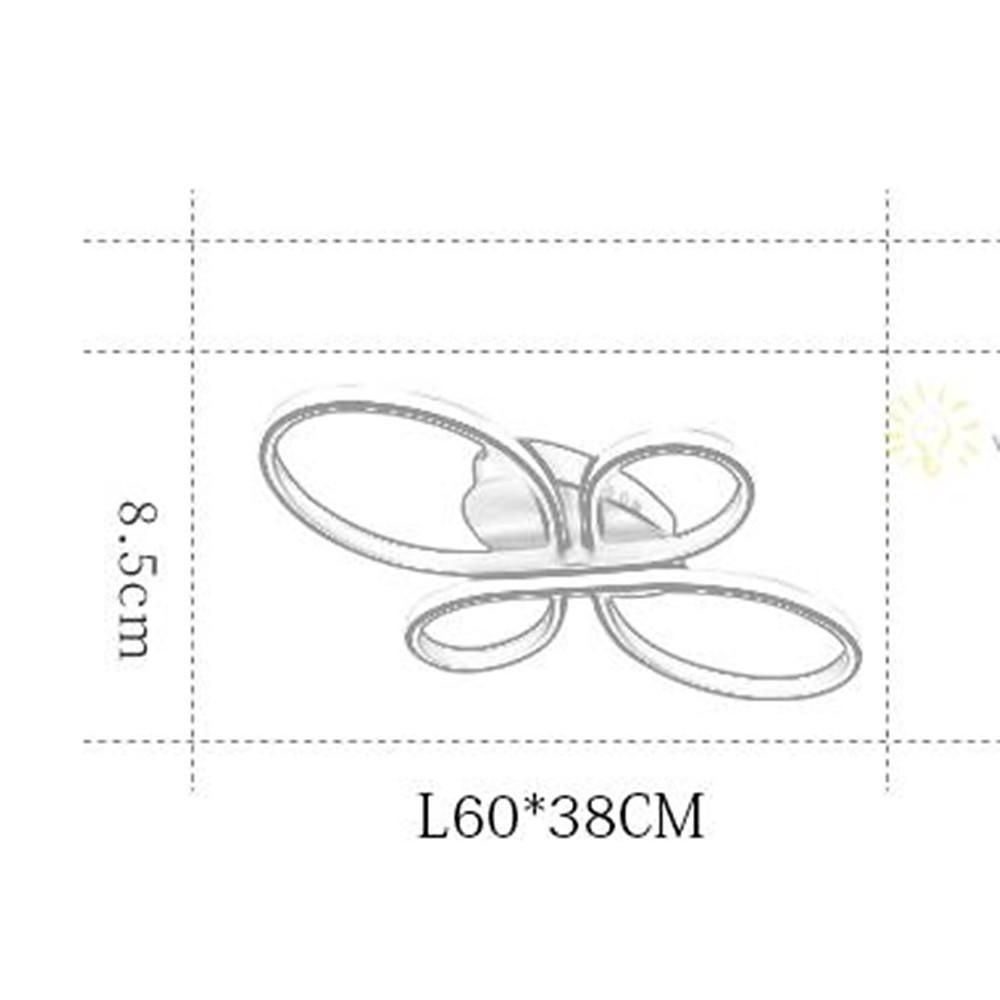 Modern Geometric Multi Curve LED Flush Mount Ceiling Light for Living Room Bedroom Metal Fixture
