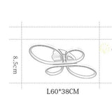 Modern Geometric Multi Curve LED Flush Mount Ceiling Light for Living Room Bedroom Metal Fixture