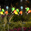 Pack of 2 Solar Powered Hot Air Balloon Swaying Garden Lights Waterproof Outdoor LED Landscape Stake