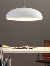 Pangen Modern Glossy Aluminum Dome Pendant Light 60cm Polycarbonate Diffuser Ceiling Fixture