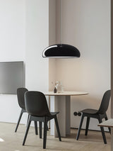 Pangen Modern Glossy Aluminum Dome Pendant Light 60cm Polycarbonate Diffuser Ceiling Fixture