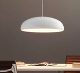Pangen Modern Glossy Aluminum Dome Pendant Light 60cm Polycarbonate Diffuser Ceiling Fixture