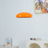 Pangen Modern Glossy Aluminum Dome Pendant Light 60cm Polycarbonate Diffuser Ceiling Fixture