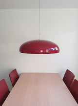 Pangen Modern Glossy Aluminum Dome Pendant Light 60cm Polycarbonate Diffuser Ceiling Fixture
