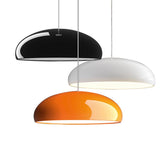 Pangen Modern Glossy Aluminum Dome Pendant Light 60cm Polycarbonate Diffuser Ceiling Fixture