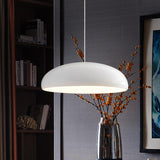 Pangen Modern Glossy Aluminum Dome Pendant Light 60cm Polycarbonate Diffuser Ceiling Fixture