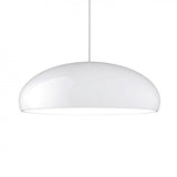 Pangen Modern Glossy Aluminum Dome Pendant Light 60cm Polycarbonate Diffuser Ceiling Fixture