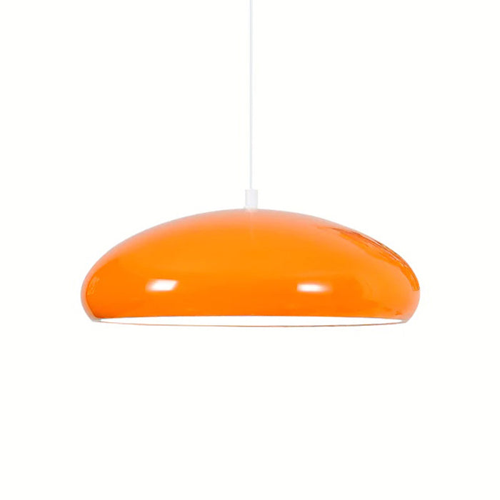 Pangen Modern Glossy Aluminum Dome Pendant Light 60cm Polycarbonate Diffuser Ceiling Fixture