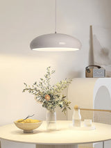 Pangen Modern Glossy Aluminum Dome Pendant Light 60cm Polycarbonate Diffuser Ceiling Fixture