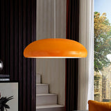 Pangen Modern Glossy Aluminum Dome Pendant Light 60cm Polycarbonate Diffuser Ceiling Fixture