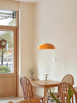 Pangen Modern Glossy Aluminum Dome Pendant Light 60cm Polycarbonate Diffuser Ceiling Fixture