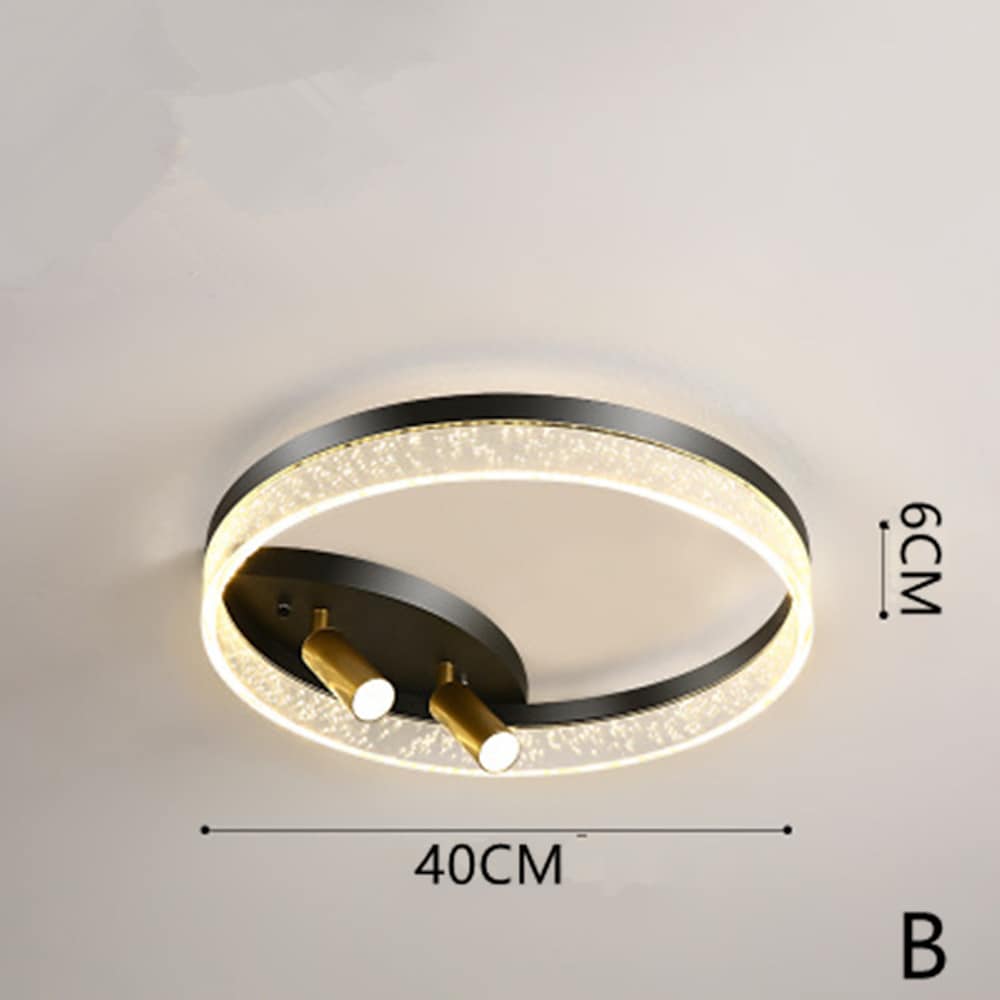 Minimalist Black Circular LED Flush Mount Ceiling Light for Modern Entryway and Corridor Decor