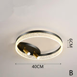 Minimalist Black Circular LED Flush Mount Ceiling Light for Modern Entryway and Corridor Decor