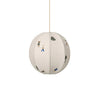 Park Scene Embroidered White Fabric Textile Pendant Light for Bedroom and Dining Areas