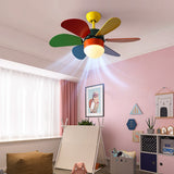 Modern 30 Inch LED Ceiling Fan Light for Kids Room with Silent Motor and Three Speed Dual Control