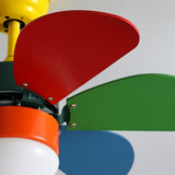 Modern 30 Inch LED Ceiling Fan Light for Kids Room with Silent Motor and Three Speed Dual Control